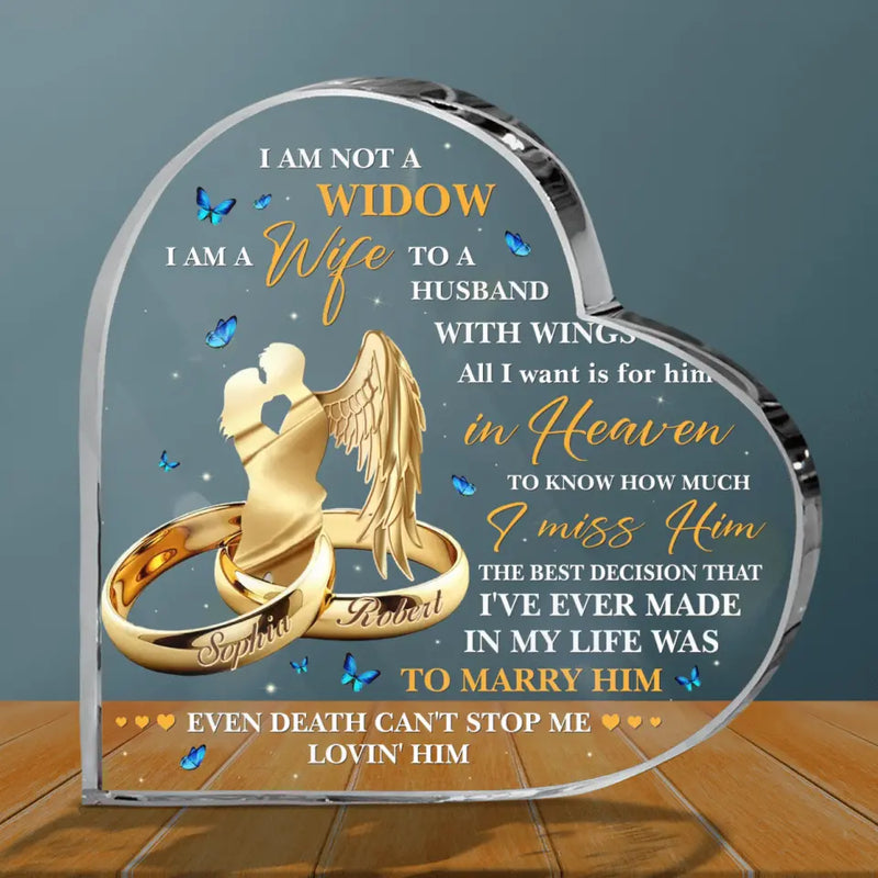 Personalized Memorial Couple Acrylic Plaque - Memorial Gift Idea For Loss Of Husband - I Miss Him
