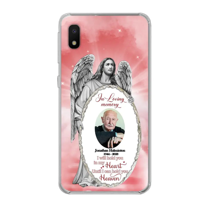 Custom Personalized Jesus Christ Memorial Photo Phone Case - Memorial Gift Idea For Family Member - I Will Hold You in My Heart Until I Can Hold You in Heaven - Case For iPhone/Samsung