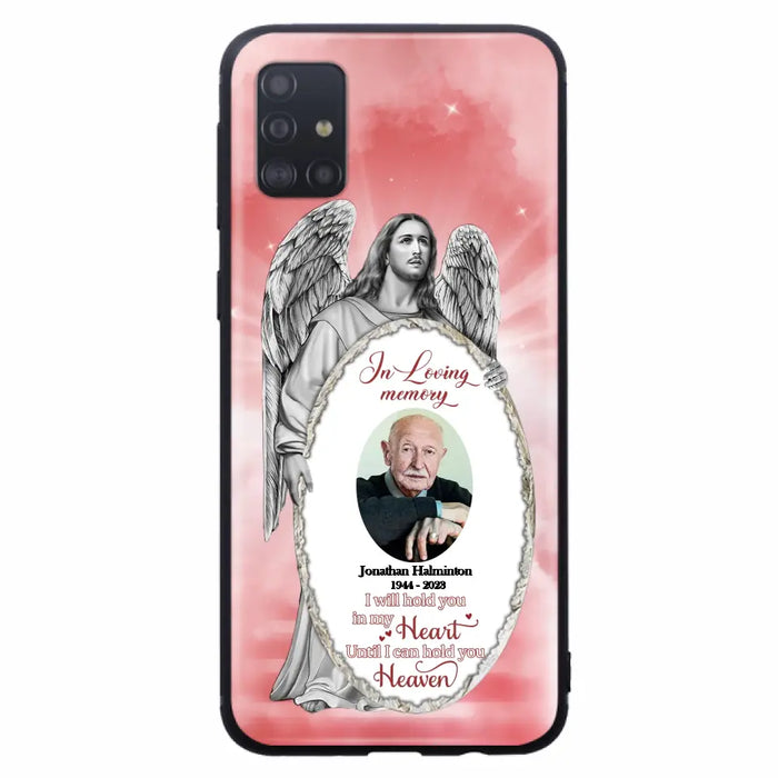 Custom Personalized Jesus Christ Memorial Photo Phone Case - Memorial Gift Idea For Family Member - I Will Hold You in My Heart Until I Can Hold You in Heaven - Case For iPhone/Samsung