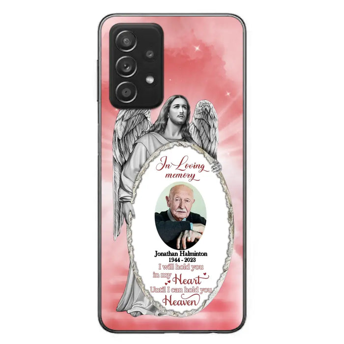 Custom Personalized Jesus Christ Memorial Photo Phone Case - Memorial Gift Idea For Family Member - I Will Hold You in My Heart Until I Can Hold You in Heaven - Case For iPhone/Samsung