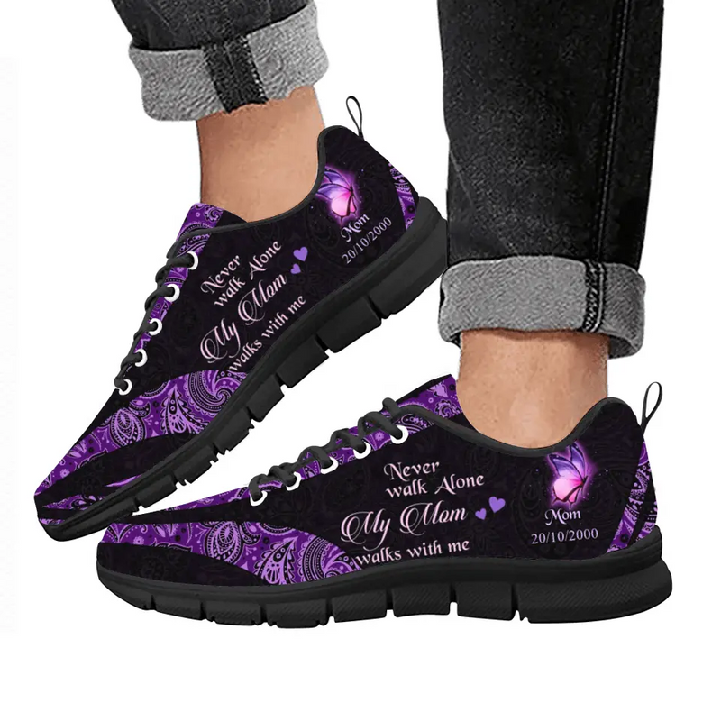 Personalized Memorial Sneakers - Memorial Gift Idea for Family - Never Walk Alone