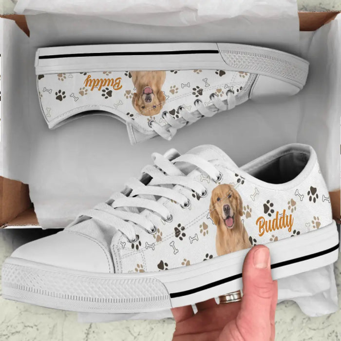 Custom Personalized Dog Photo Sneakers - Gift Idea For Dog Lovers