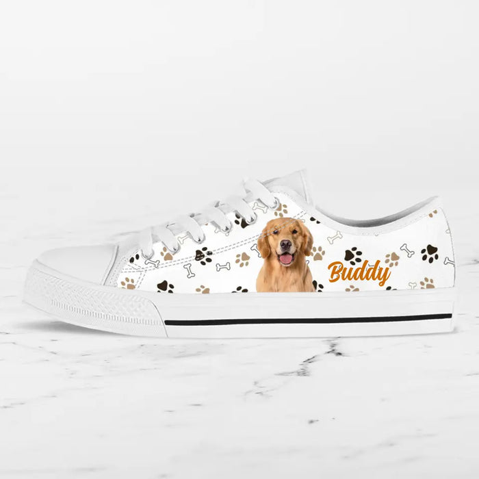 Custom Personalized Dog Photo Sneakers - Gift Idea For Dog Lovers