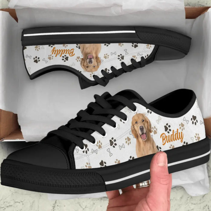 Custom Personalized Dog Photo Sneakers - Gift Idea For Dog Lovers