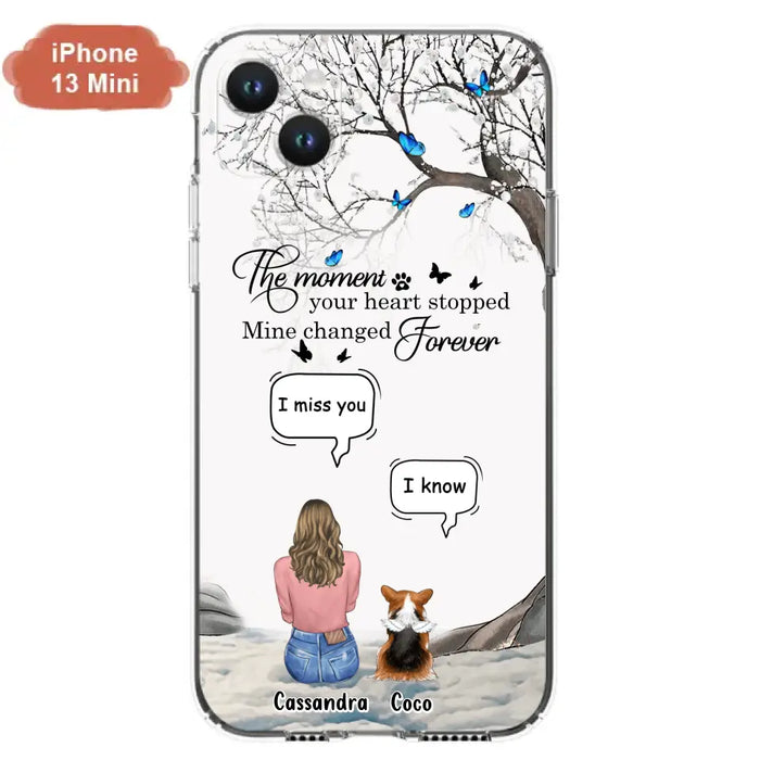 Personalized Pet Phone Case - Upto 4 Pets - Gift Idea For Couple/Dog/Cat Lover - The Moment Your Heart Stopped Mine Changed Forever - Case For iPhone/Samsung