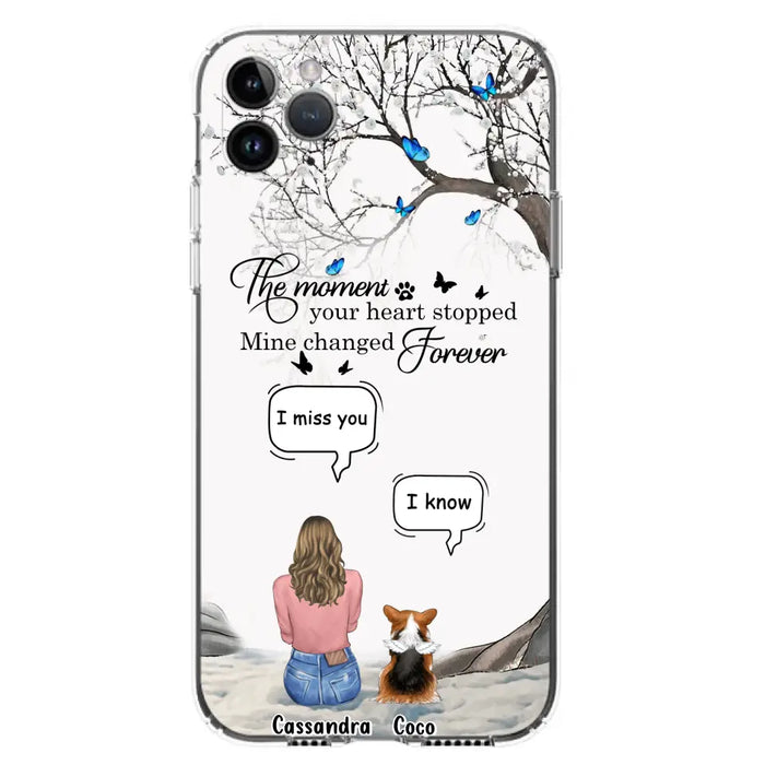 Personalized Pet Phone Case - Upto 4 Pets - Gift Idea For Couple/Dog/Cat Lover - The Moment Your Heart Stopped Mine Changed Forever - Case For iPhone/Samsung