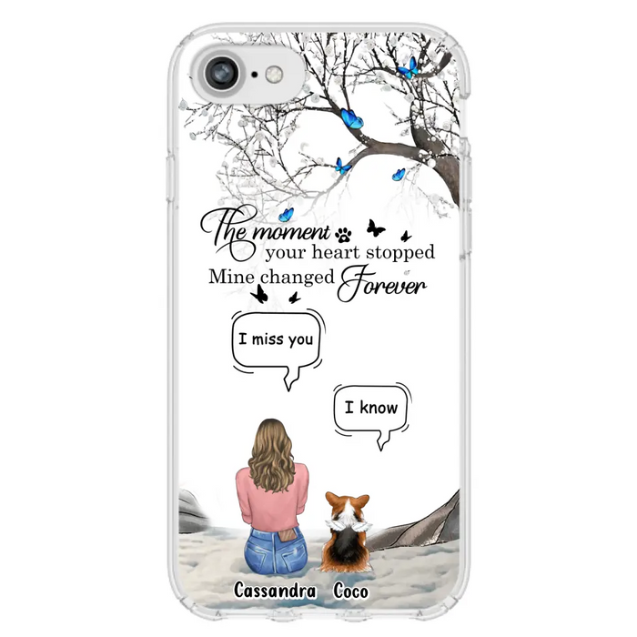 Personalized Pet Phone Case - Upto 4 Pets - Gift Idea For Couple/Dog/Cat Lover - The Moment Your Heart Stopped Mine Changed Forever - Case For iPhone/Samsung