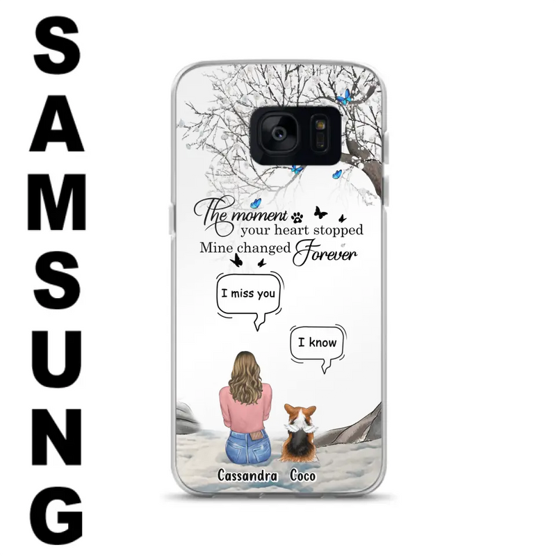 Personalized Pet Phone Case - Up to 4 Pets - Gift Idea For Couple/Dog/Cat Lover - The Moment Your Heart Stopped Mine Changed Forever - Case For iPhone/Samsung