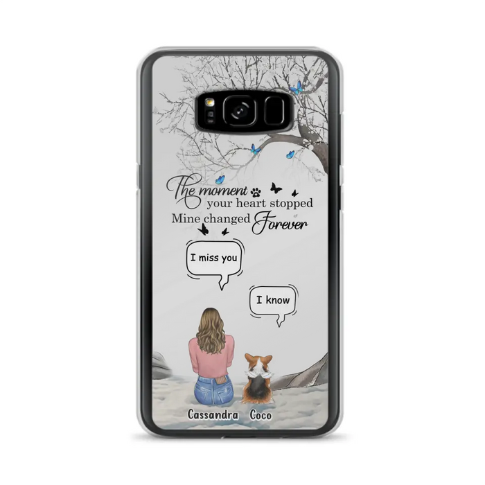 Personalized Pet Phone Case - Upto 4 Pets - Gift Idea For Couple/Dog/Cat Lover - The Moment Your Heart Stopped Mine Changed Forever - Case For iPhone/Samsung