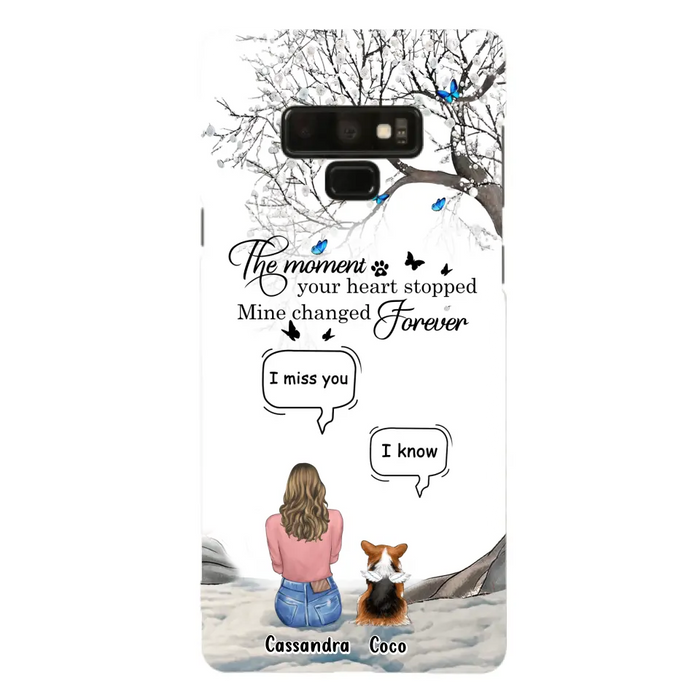 Personalized Pet Phone Case - Upto 4 Pets - Gift Idea For Couple/Dog/Cat Lover - The Moment Your Heart Stopped Mine Changed Forever - Case For iPhone/Samsung