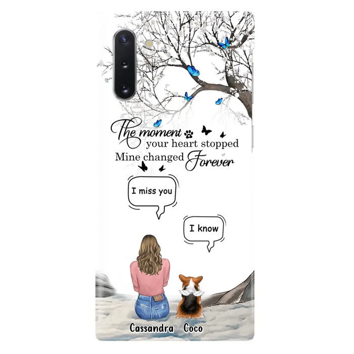 Personalized Pet Phone Case - Up to 4 Pets - Gift Idea For Couple/Dog/Cat Lover - The Moment Your Heart Stopped Mine Changed Forever - Case For iPhone/Samsung
