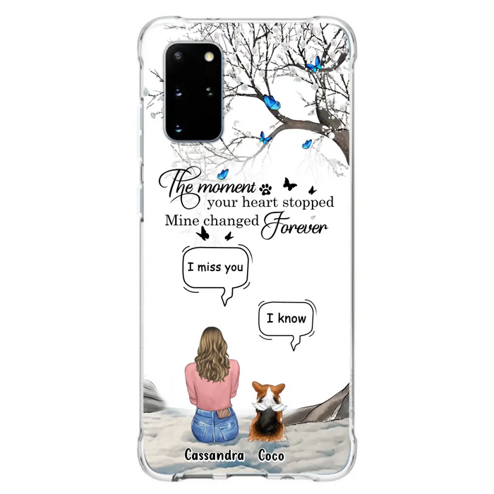 Personalized Pet Phone Case - Upto 4 Pets - Gift Idea For Couple/Dog/Cat Lover - The Moment Your Heart Stopped Mine Changed Forever - Case For iPhone/Samsung