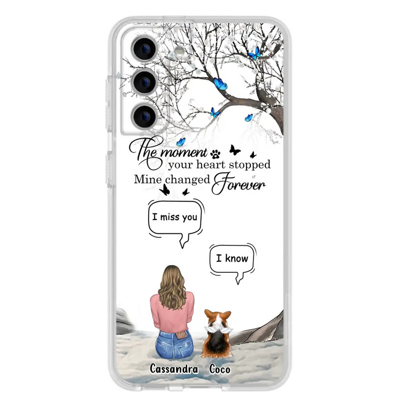 Personalized Pet Phone Case - Up to 4 Pets - Gift Idea For Couple/Dog/Cat Lover - The Moment Your Heart Stopped Mine Changed Forever - Case For iPhone/Samsung