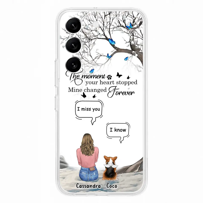 Personalized Pet Phone Case - Up to 4 Pets - Gift Idea For Couple/Dog/Cat Lover - The Moment Your Heart Stopped Mine Changed Forever - Case For iPhone/Samsung