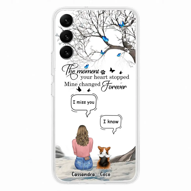 Personalized Pet Phone Case - Up to 4 Pets - Gift Idea For Couple/Dog/Cat Lover - The Moment Your Heart Stopped Mine Changed Forever - Case For iPhone/Samsung