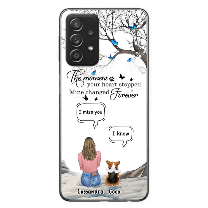 Personalized Pet Phone Case - Upto 4 Pets - Gift Idea For Couple/Dog/Cat Lover - The Moment Your Heart Stopped Mine Changed Forever - Case For iPhone/Samsung