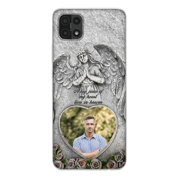 Custom Personalized Memorial Photo Phone Case - Memorial Gift Idea For Family Member - A Big Piece Of My Heart Lives In Heaven - Case For Xiaomi/ Oppo/ Huawei