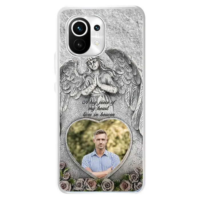 Custom Personalized Memorial Photo Phone Case - Memorial Gift Idea For Family Member - A Big Piece Of My Heart Lives In Heaven - Case For Xiaomi/ Oppo/ Huawei