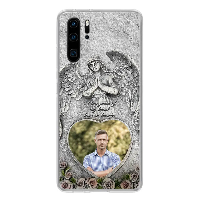 Custom Personalized Memorial Photo Phone Case - Memorial Gift Idea For Family Member - A Big Piece Of My Heart Lives In Heaven - Case For Xiaomi/ Oppo/ Huawei