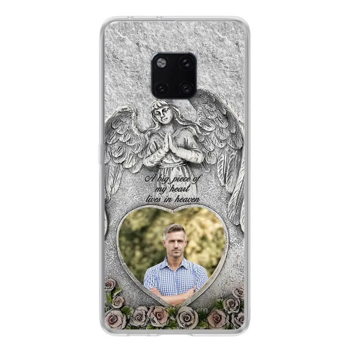 Custom Personalized Memorial Photo Phone Case - Memorial Gift Idea For Family Member - A Big Piece Of My Heart Lives In Heaven - Case For Xiaomi/ Oppo/ Huawei