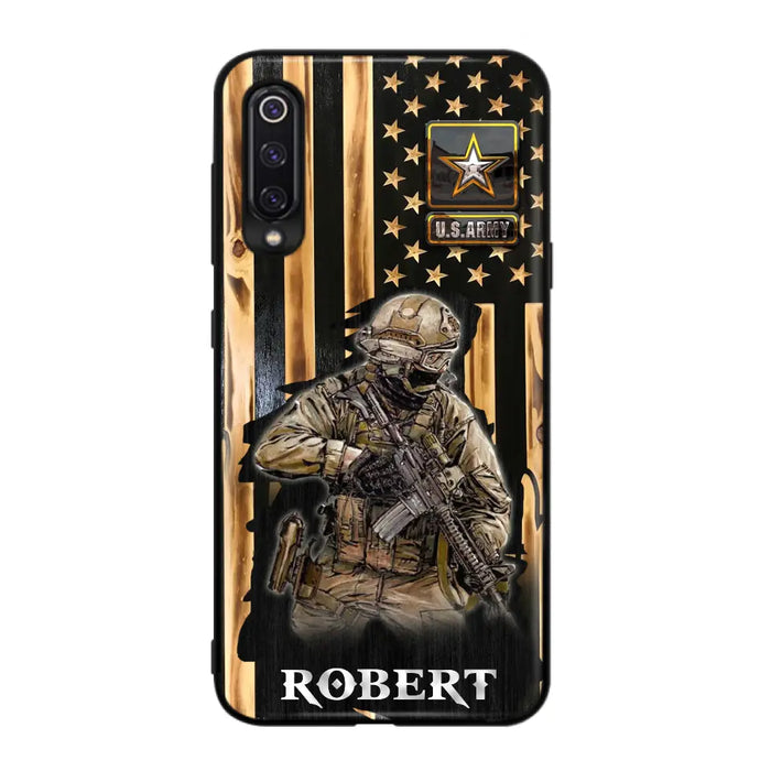 Custom Personalized Veteran US Flag Phone Case - Gift Idea For Veteran/ Soldier - Case For Xiaomi/ Oppo/ Huawei