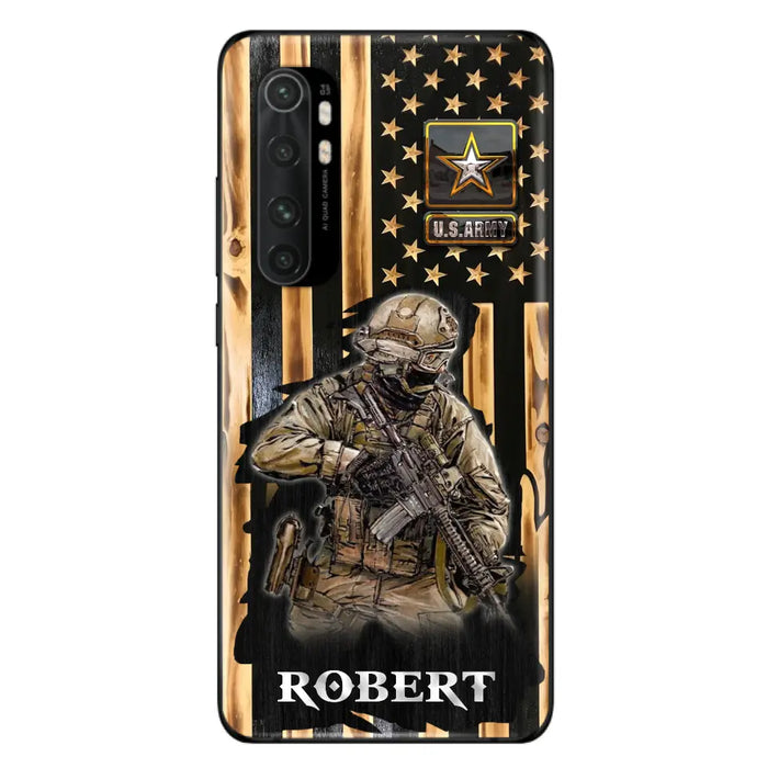 Custom Personalized Veteran US Flag Phone Case - Gift Idea For Veteran/ Soldier - Case For Xiaomi/ Oppo/ Huawei