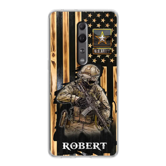 Custom Personalized Veteran US Flag Phone Case - Gift Idea For Veteran/ Soldier - Case For Xiaomi/ Oppo/ Huawei