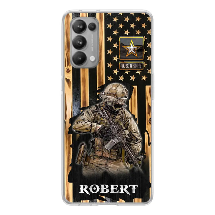 Custom Personalized Veteran US Flag Phone Case - Gift Idea For Veteran/ Soldier - Case For Xiaomi/ Oppo/ Huawei