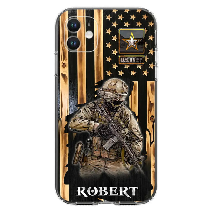 Custom Personalized Veteran US Flag Phone Case - Gift Idea For Veteran/ Soldier - Case For iPhone/ Samsung