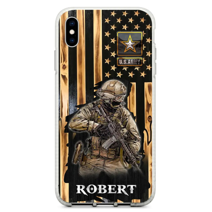 Custom Personalized Veteran US Flag Phone Case - Gift Idea For Veteran/ Soldier - Case For iPhone/ Samsung