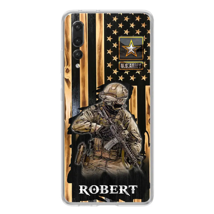 Custom Personalized Veteran US Flag Phone Case - Gift Idea For Veteran/ Soldier - Case For Xiaomi/ Oppo/ Huawei