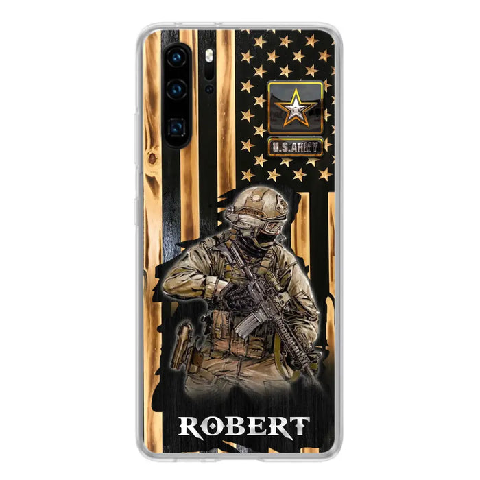 Custom Personalized Veteran US Flag Phone Case - Gift Idea For Veteran/ Soldier - Case For Xiaomi/ Oppo/ Huawei