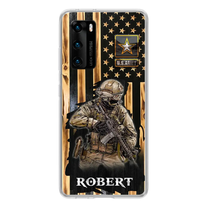 Custom Personalized Veteran US Flag Phone Case - Gift Idea For Veteran/ Soldier - Case For Xiaomi/ Oppo/ Huawei