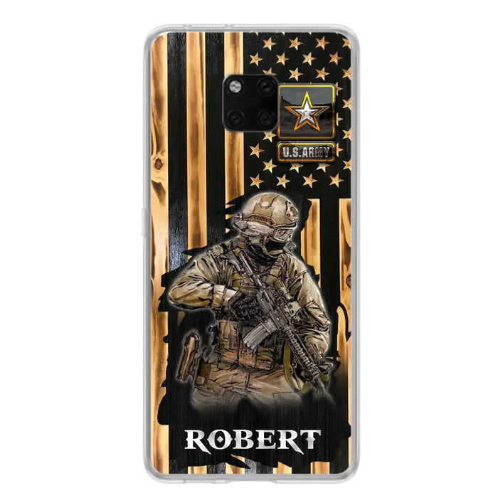 Custom Personalized Veteran US Flag Phone Case - Gift Idea For Veteran/ Soldier - Case For Xiaomi/ Oppo/ Huawei