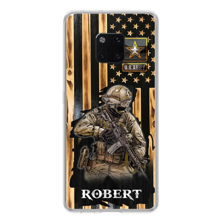 Custom Personalized Veteran US Flag Phone Case - Gift Idea For Veteran/ Soldier - Case For Xiaomi/ Oppo/ Huawei