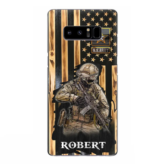 Custom Personalized Veteran US Flag Phone Case - Gift Idea For Veteran/ Soldier - Case For iPhone/ Samsung