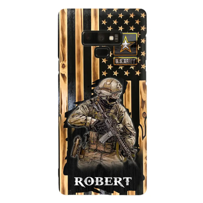 Custom Personalized Veteran US Flag Phone Case - Gift Idea For Veteran/ Soldier - Case For iPhone/ Samsung