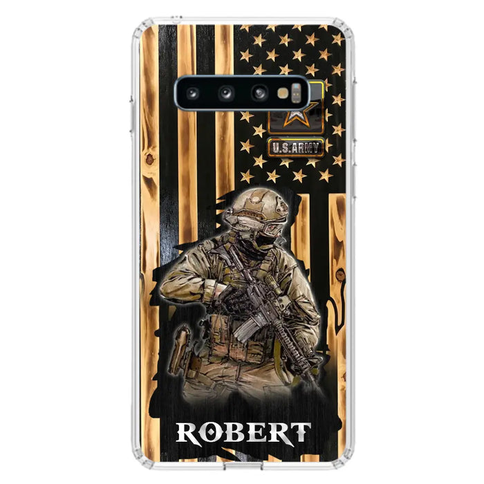 Custom Personalized Veteran US Flag Phone Case - Gift Idea For Veteran/ Soldier - Case For iPhone/ Samsung