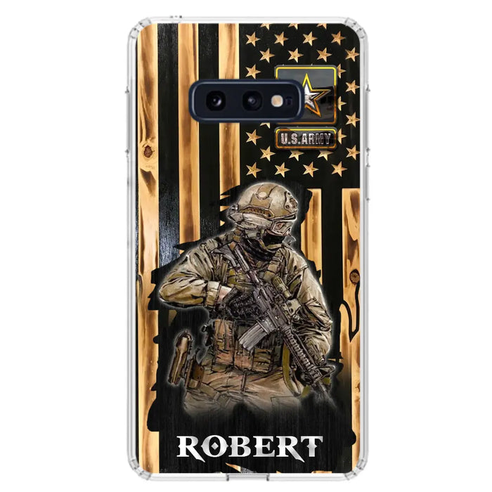 Custom Personalized Veteran US Flag Phone Case - Gift Idea For Veteran/ Soldier - Case For iPhone/ Samsung