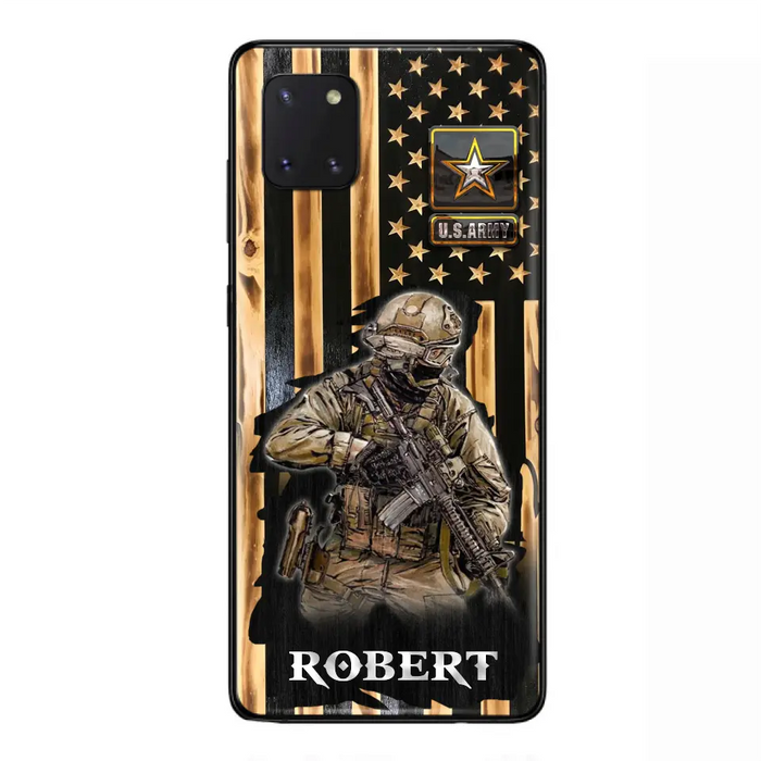 Custom Personalized Veteran US Flag Phone Case - Gift Idea For Veteran/ Soldier - Case For iPhone/ Samsung