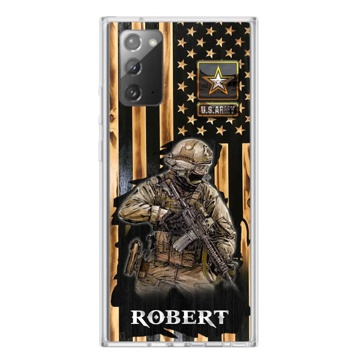 Custom Personalized Veteran US Flag Phone Case - Gift Idea For Veteran/ Soldier - Case For iPhone/ Samsung