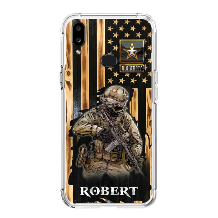 Custom Personalized Veteran US Flag Phone Case - Gift Idea For Veteran/ Soldier - Case For iPhone/ Samsung
