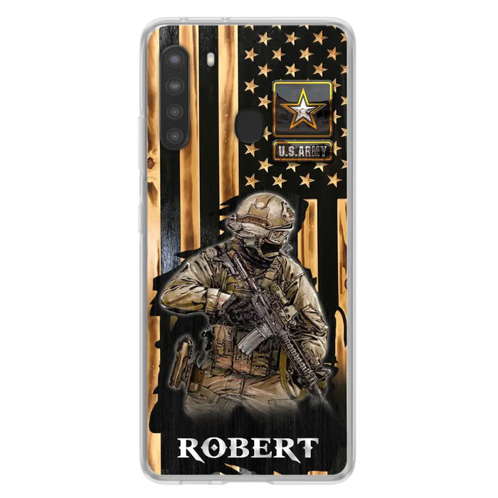 Custom Personalized Veteran US Flag Phone Case - Gift Idea For Veteran/ Soldier - Case For iPhone/ Samsung