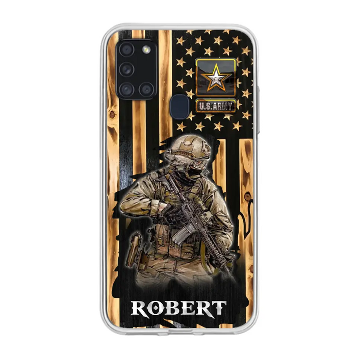 Custom Personalized Veteran US Flag Phone Case - Gift Idea For Veteran/ Soldier - Case For iPhone/ Samsung