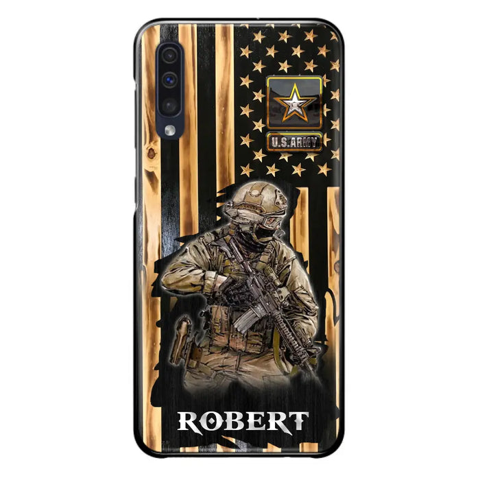 Custom Personalized Veteran US Flag Phone Case - Gift Idea For Veteran/ Soldier - Case For iPhone/ Samsung