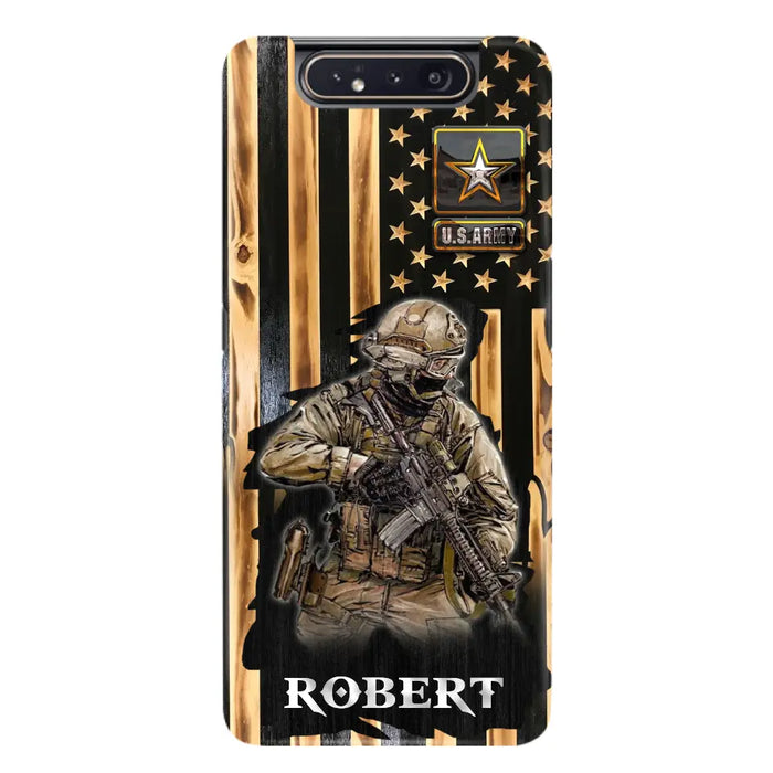 Custom Personalized Veteran US Flag Phone Case - Gift Idea For Veteran/ Soldier - Case For iPhone/ Samsung