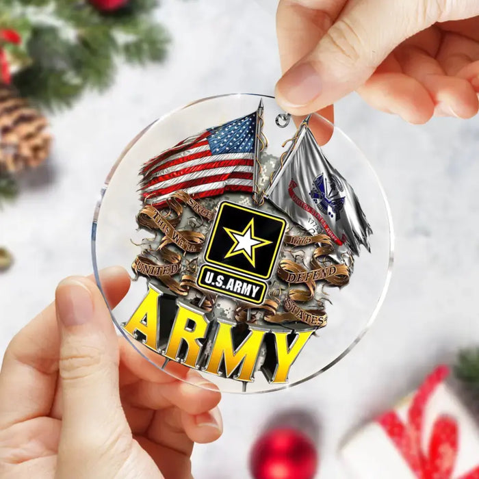 Custom Personalized Veteran Acrylic Ornament - Christmas Gift Idea For Veteran