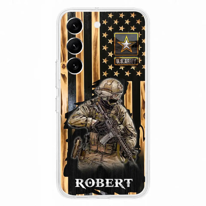 Custom Personalized Veteran US Flag Phone Case - Gift Idea For Veteran/ Soldier - Case For iPhone/ Samsung