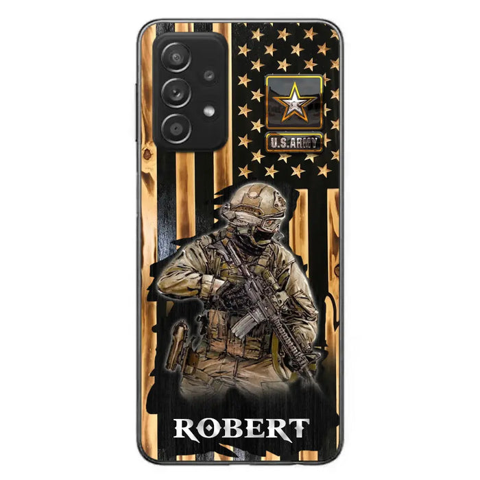 Custom Personalized Veteran US Flag Phone Case - Gift Idea For Veteran/ Soldier - Case For iPhone/ Samsung