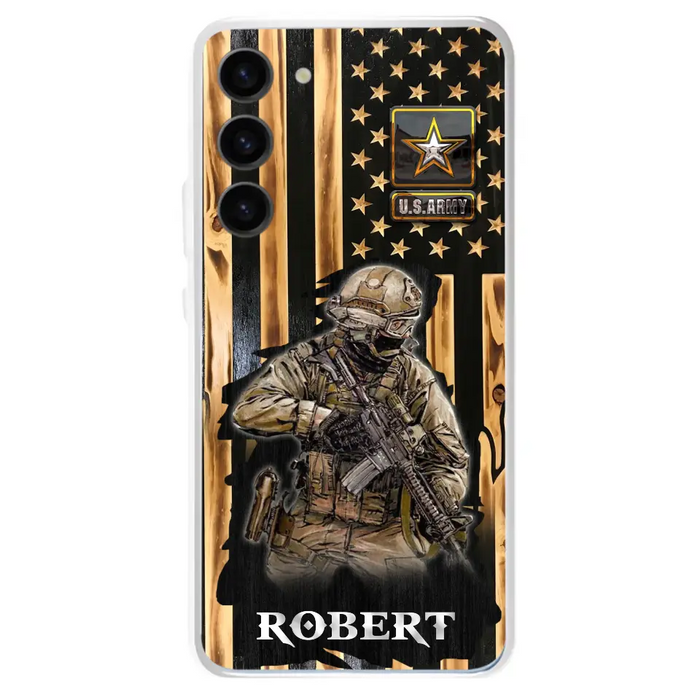 Custom Personalized Veteran US Flag Phone Case - Gift Idea For Veteran/ Soldier - Case For iPhone/ Samsung